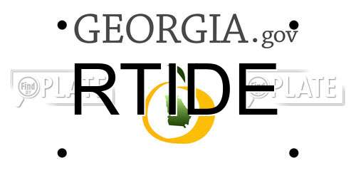 RTIDE Georgia License Plate