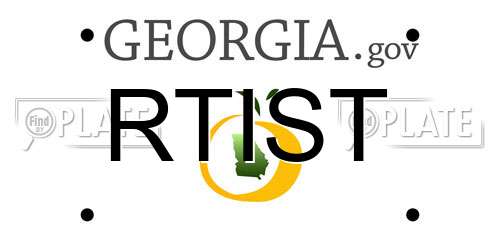 RTIST Georgia License Plate