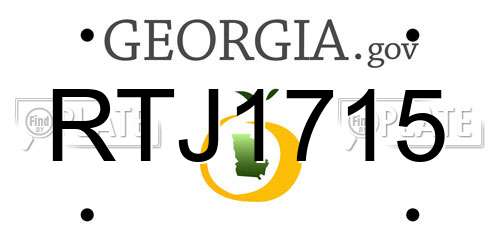 RTJ1715 Georgia License Plate