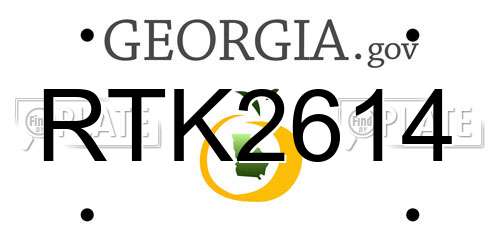 RTK2614 Georgia License Plate