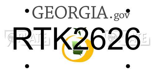 RTK2626 Georgia License Plate