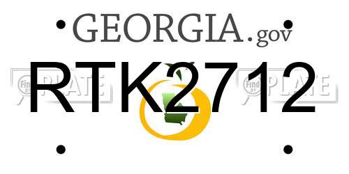 RTK2712 Georgia License Plate