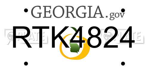 RTK4824 Georgia License Plate