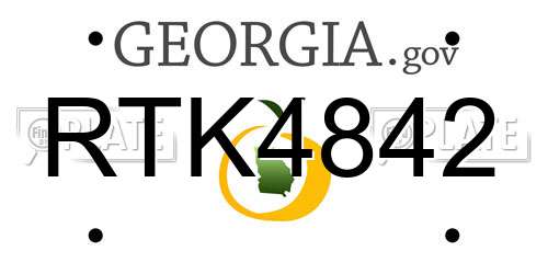 RTK4842 Georgia License Plate