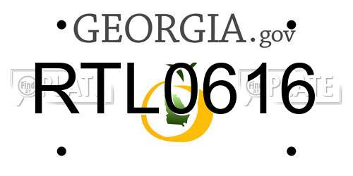 RTL0616 Georgia License Plate