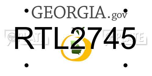 RTL2745 Georgia License Plate