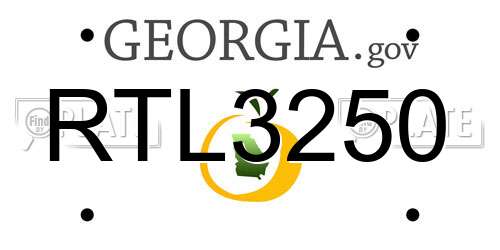 RTL3250 Georgia License Plate