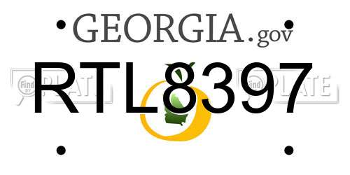 RTL8397 Georgia License Plate