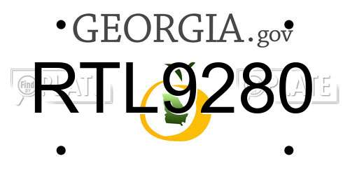 RTL9280 Georgia License Plate