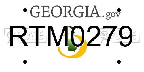 RTM0279 Georgia License Plate