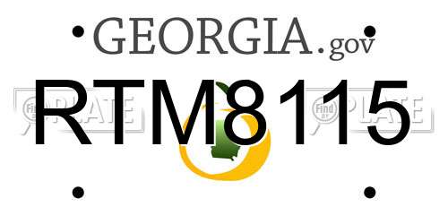 RTM8115 Georgia License Plate