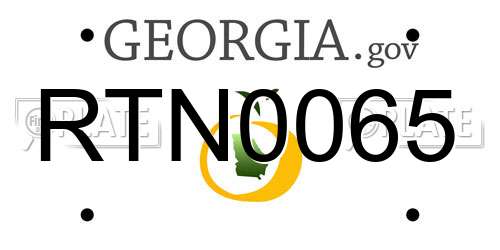 RTN0065 Georgia License Plate