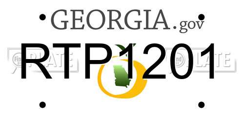 RTP1201 Georgia License Plate
