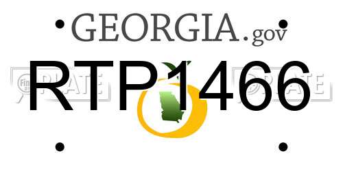 RTP1466 Georgia License Plate