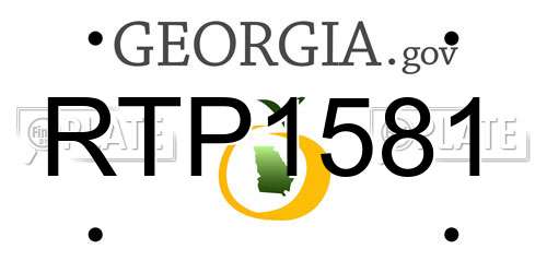 RTP1581 Georgia License Plate