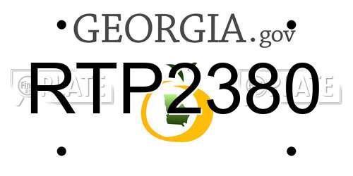 RTP2380 Georgia License Plate