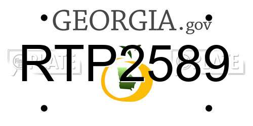 RTP2589 Georgia License Plate