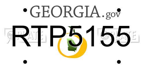 RTP5155 Georgia License Plate