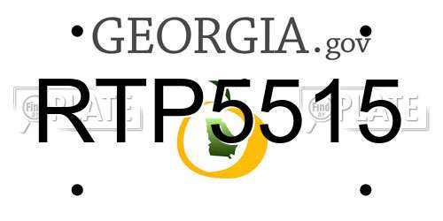 RTP5515 Georgia License Plate