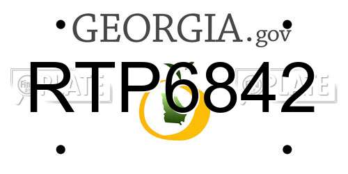 RTP6842 Georgia License Plate