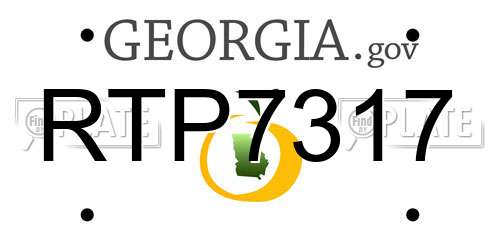 RTP7317 Georgia License Plate