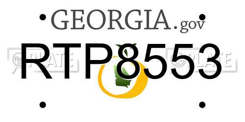 RTP8553 Georgia License Plate