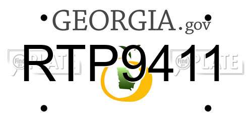 RTP9411 Georgia License Plate