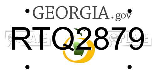 RTQ2879 Georgia License Plate