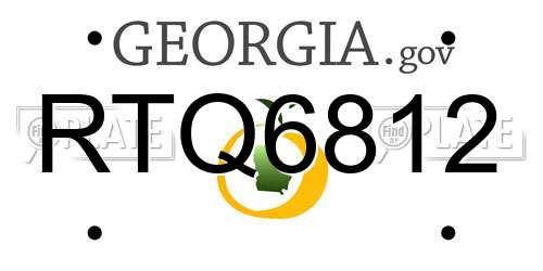 RTQ6812 Georgia License Plate