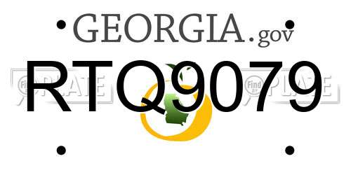RTQ9079 Georgia License Plate
