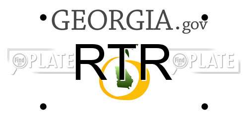 RTR Georgia License Plate