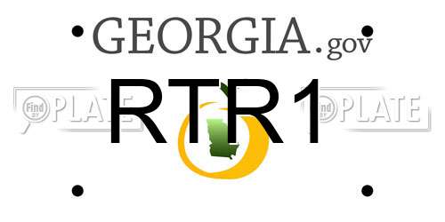 RTR1 Georgia License Plate