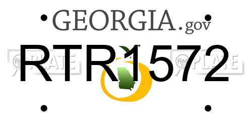 RTR1572 Georgia License Plate