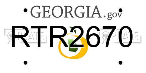 RTR2670 Georgia License Plate