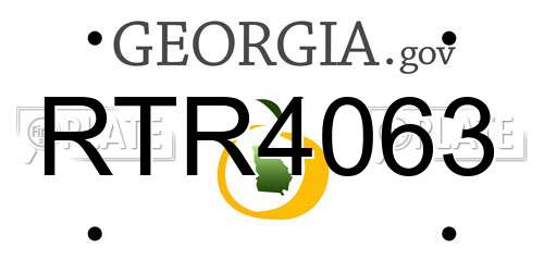 RTR4063 Georgia License Plate