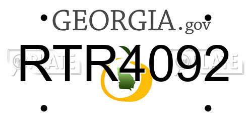 RTR4092 Georgia License Plate