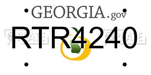 RTR4240 Georgia License Plate