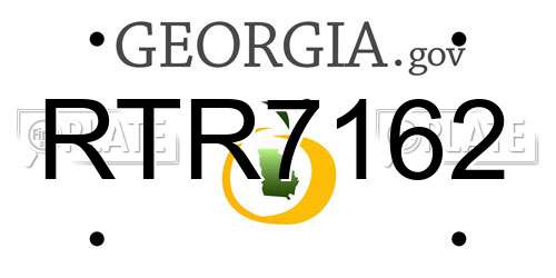 RTR7162 Georgia License Plate