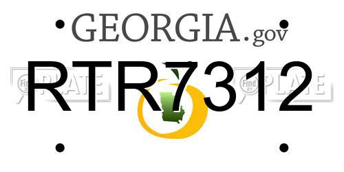RTR7312 Georgia License Plate