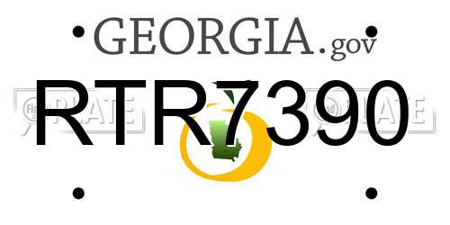 RTR7390 Georgia License Plate