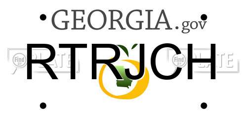 RTRJCH Georgia License Plate