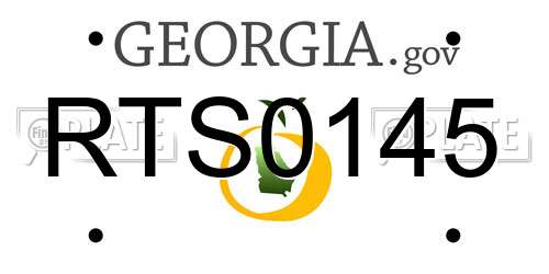 RTS0145 Georgia License Plate