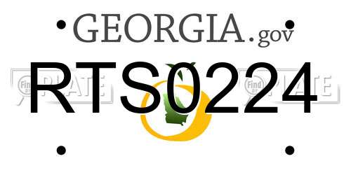 RTS0224 Georgia License Plate