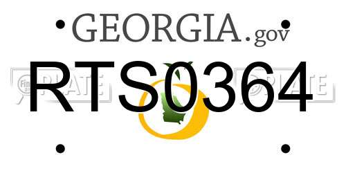 RTS0364 Georgia License Plate