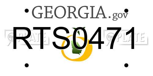 RTS0471 Georgia License Plate