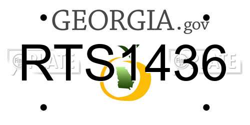 RTS1436 Georgia License Plate