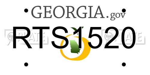 RTS1520 Georgia License Plate