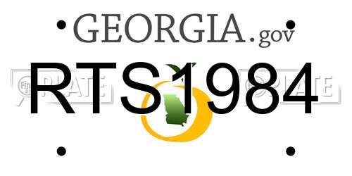 RTS1984 Georgia License Plate