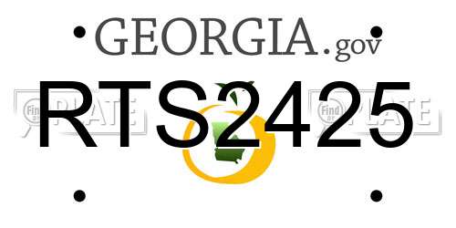 RTS2425 Georgia License Plate