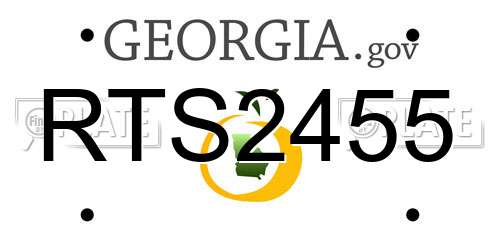 RTS2455 Georgia License Plate